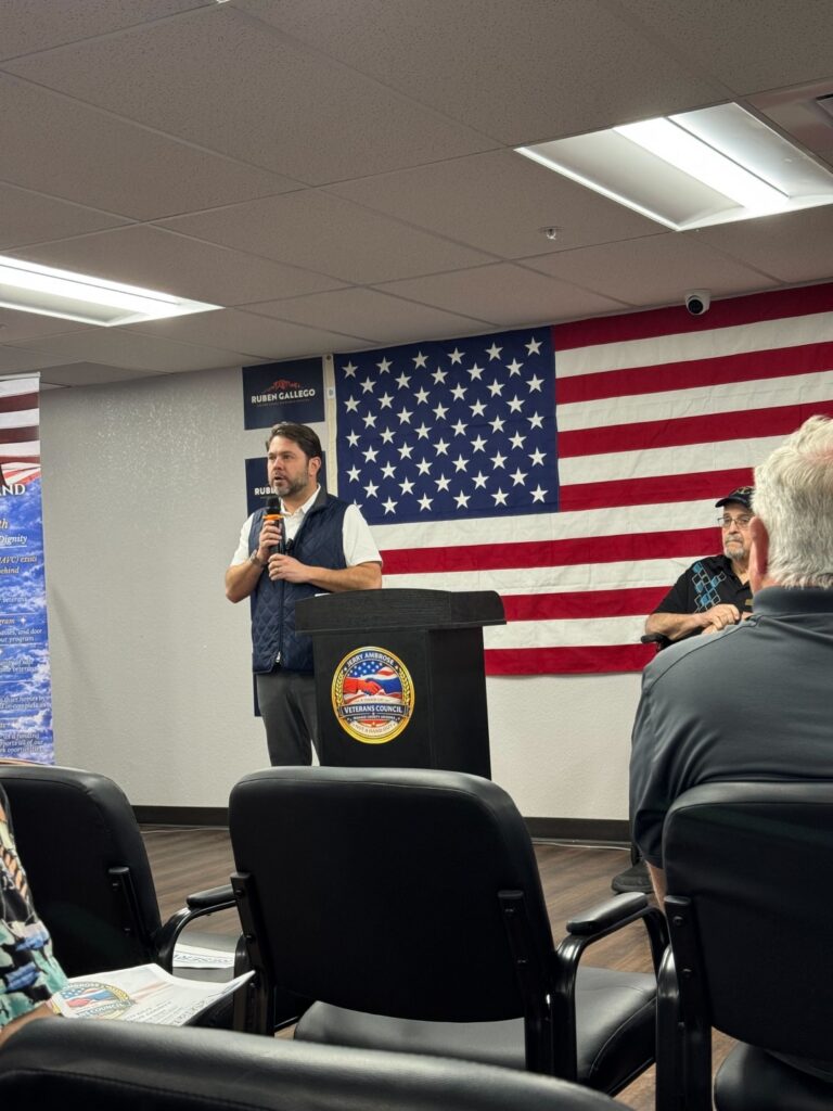 Veterans and community leaders attend the Mohave County Veterans Town Hall in Kingman, Arizona.